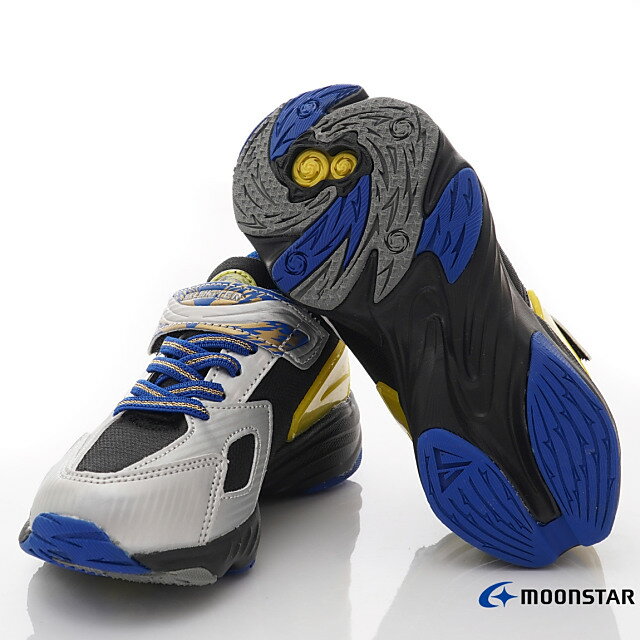 ★過年特賣★日本月星Moonstar機能童鞋炫技者-旋風系列寬楦耐磨運動鞋款SK00151銀(中大童段) 6