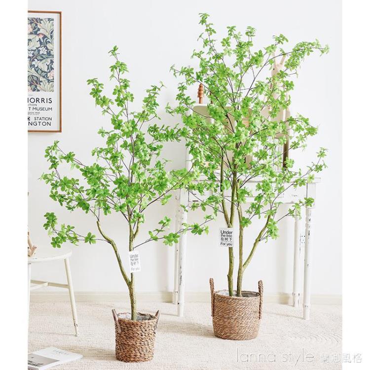 北歐風仿真綠植擺件日本吊鐘植物馬醉木室內客廳裝飾假樹落地盆栽