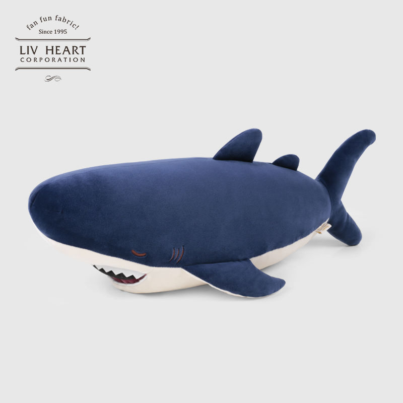 【百補品牌熱銷1.4萬件】日本LIVHEART大鯊魚公仔毛絨玩具布娃娃睡覺抱枕玩偶生日禮物