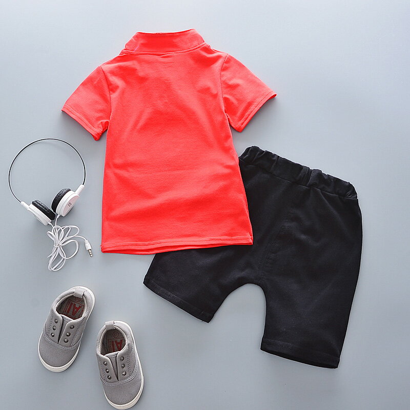 童裝男童漢服中國風兒童唐裝小孩套裝嬰兒寶寶夏季短袖復古兩件套 2