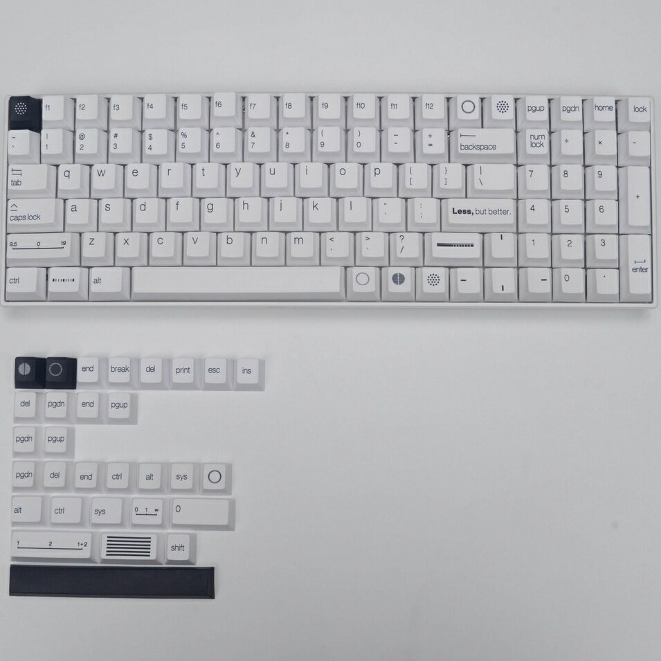 GMK Less But Better 鍵帽，PBT 130鍵鍵帽 Cherry 櫻桃輪廓熱升華個性化GMK機械鍵盤鍵帽