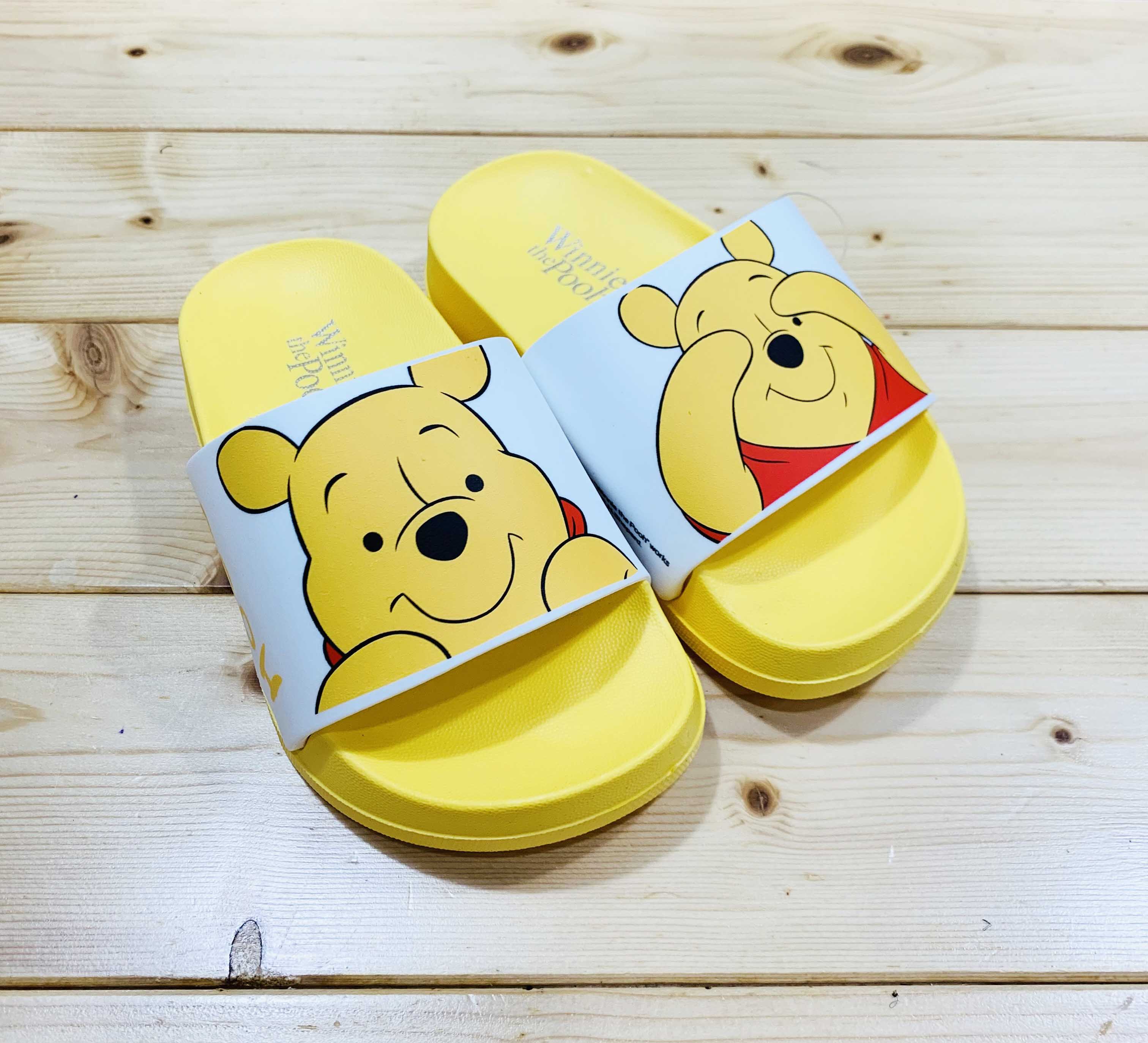 【震撼精品百貨】Winnie the Pooh 小熊維尼~台灣製正版兒童維尼拖鞋-黃色(15~17號)*52017