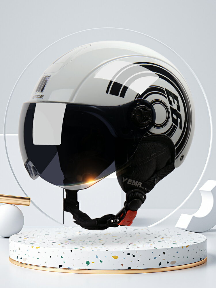 3C認證野馬摩托立方電動車頭盔男女士冬季保暖半盔四季電瓶安全帽