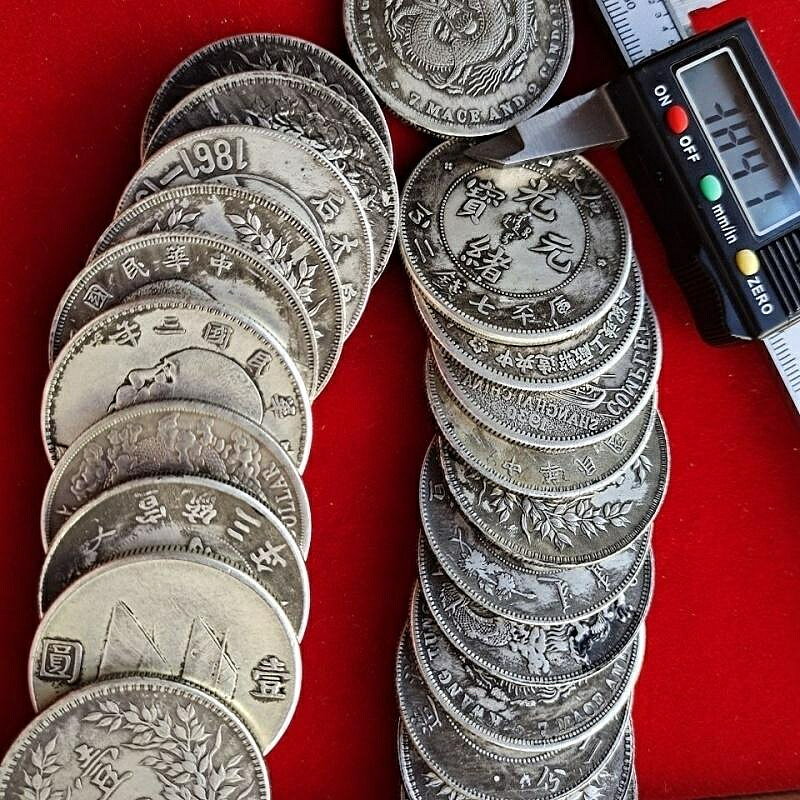 30枚套裝【 】袁大頭仿銀元民國銀幣大清龍洋仿古鐵芯工藝品