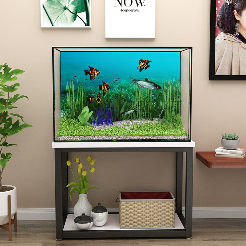 魚缸架龜缸架子實木不鏽鋼底座電視櫃邊桌簡約魚缸櫃