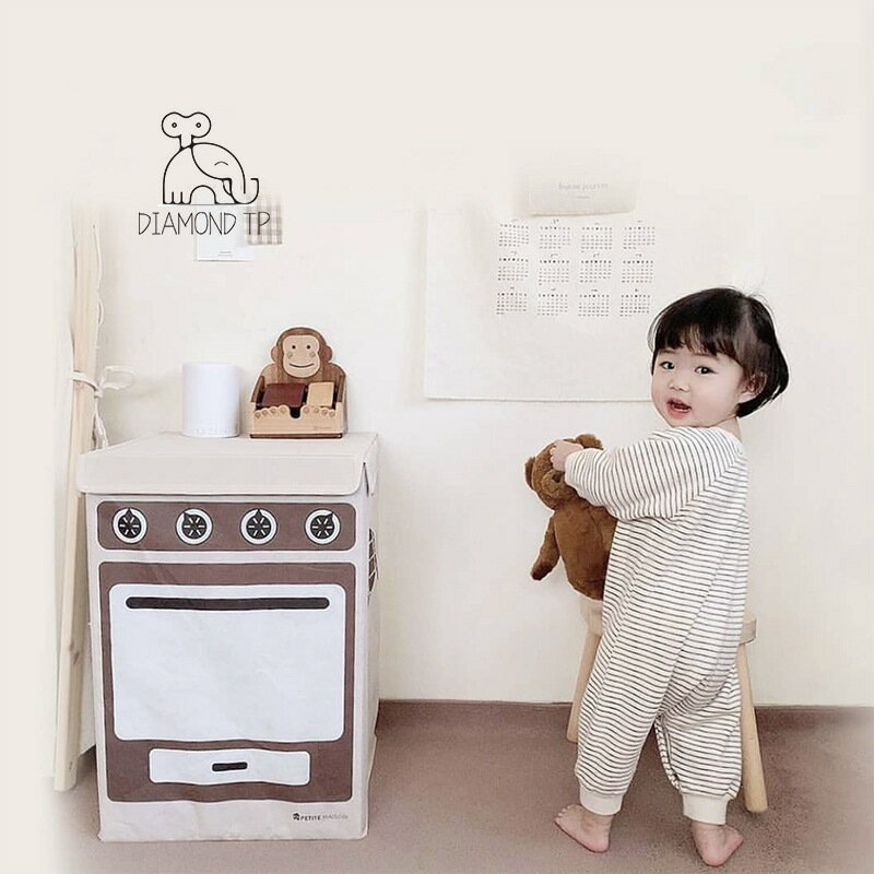韓國兒童玩偶收納箱牛津布整理收納筐過家家廚房玩具筐大容量
