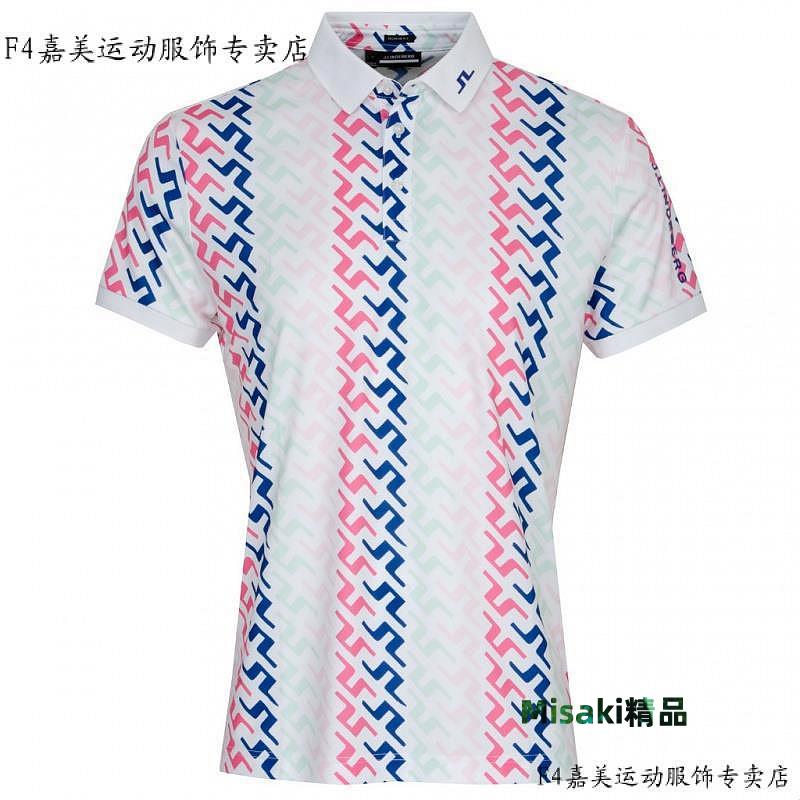 JL新款夏季時尚男士高爾夫p衫翻領短袖乾透氣短袖-Misaki精品