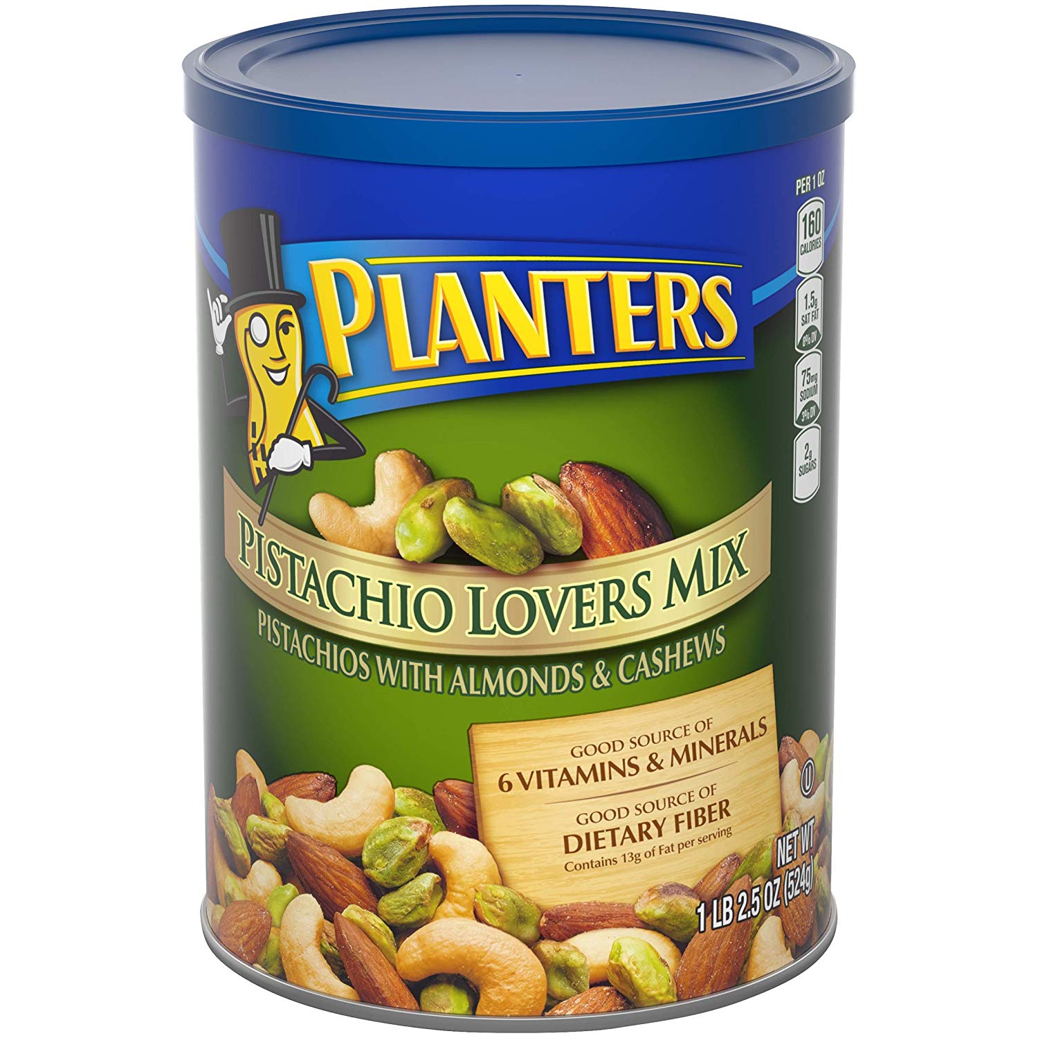 UPC 778554002572 product image for Planters Salted Pistachio Lovers Mix (18.5 oz Canister) | upcitemdb.com