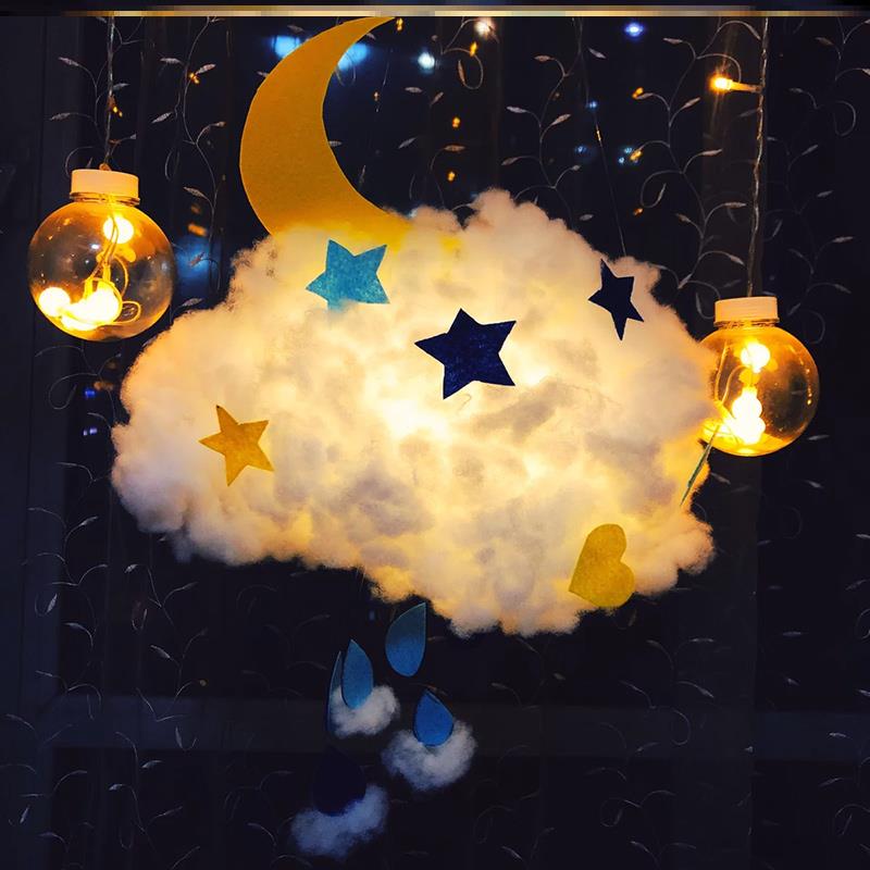 雲朵燈手工diy材料創意生日禮物宿舍墻房間裝飾ins臥室掛飾少女心