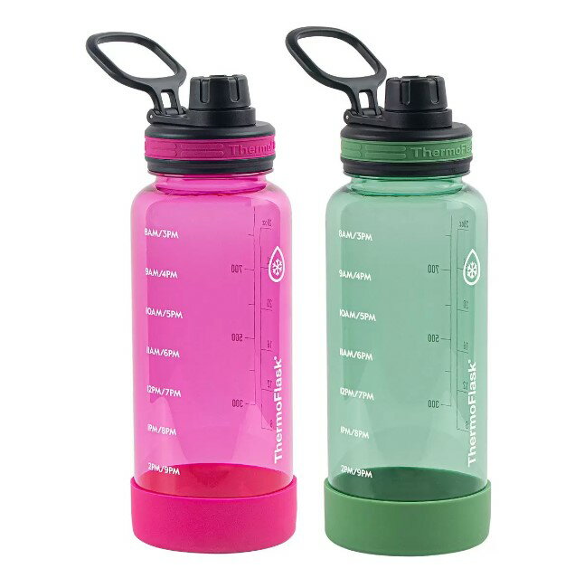 Thermoflask 隨身冷水瓶 950毫升 X 2件組 粉色 + 綠色