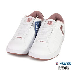 K-SWISS 新竹皇家 LUNDAHL 白色 皮質 套入式 休閒鞋 女款 NO.I9246