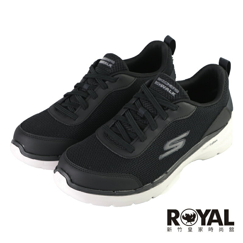 【全館滿額折】 Skechers Go Walk 6 黑白 輕量 運動健走鞋 支撐 男款 NO.B2136【 216204BLK】