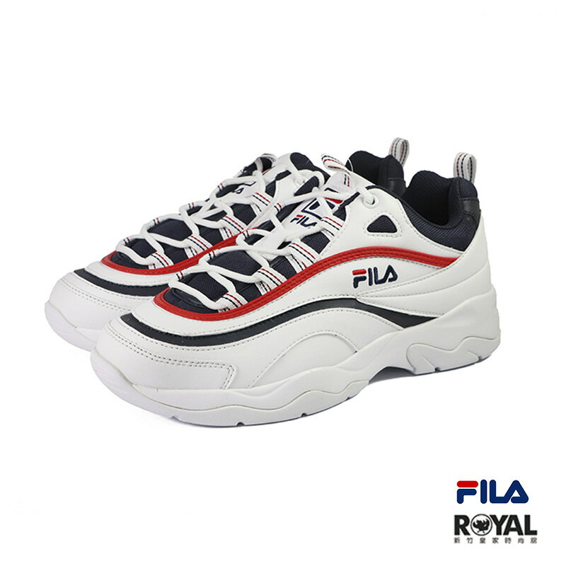 【全館滿額折】 Fila 黑色 皮革 厚底 運動 休閒鞋 男女款 B3576【新竹皇家4-C301X-001】