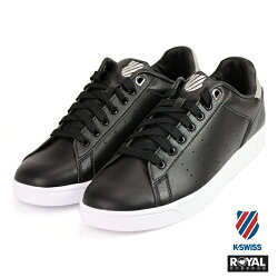 K-SWISS 新竹皇家 Clean Court 黑色/灰 記憶鞋墊 皮革 休閒鞋 男款 NO.A9441
