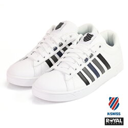 K-SWISS 新竹皇家 Hoke CMF 白/灰黑色 皮質 休閒鞋 男款 NO.A9798