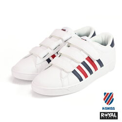K-SWISS 新竹皇家 Hoke 白/藍紅色 皮質 魔鬼氈 休閒鞋 男女款 NO.A9799-I8799