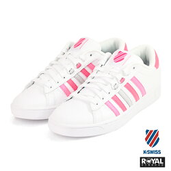 K-SWISS 新竹皇家 Hoke 白/粉色 皮質 休閒鞋 女款 NO.I8798