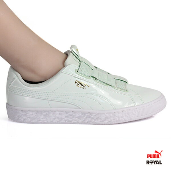 PUMA Basket MazeWn's 薄荷綠 漆皮 造型綁帶 休閒鞋 女款 No.I8807【新竹皇家】