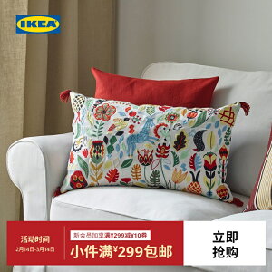 【沙發枕套】IKEA宜家RODARV洛達夫刺繡靠墊臥室客廳沙發抱枕北歐簡約鴨毛枕