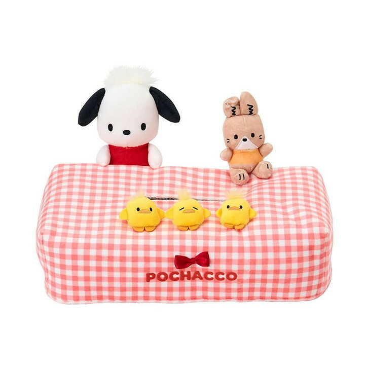 【震撼精品百貨】Pochacco 帕帢狗~日本三麗鷗Sanrio 帕恰狗造型面紙套-格紋好友款*10106