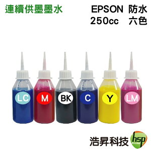 【浩昇科技】EPSON 防水 250cc 單瓶 填充墨水 連續供墨專用