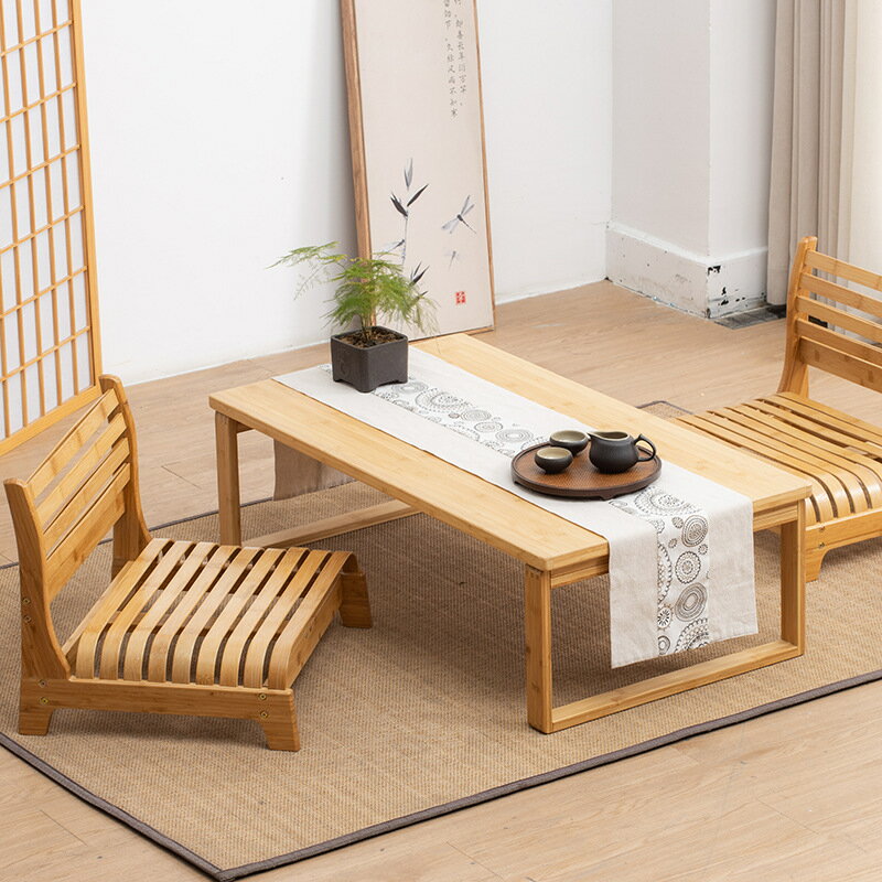 【品質保證】茶幾 茶臺 日式和室桌椅組合實木榻榻米桌子可折疊飄窗小禪意陽臺喝茶桌