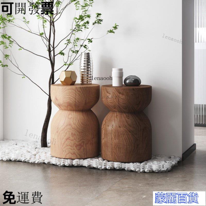 附發票 限時下殺 【現貨 廠傢直銷】實木 木墩子 凳子 北歐 原木 木墩邊幾 樹樁擺件圓形客廳 傢用椅子 木墩子AA0704