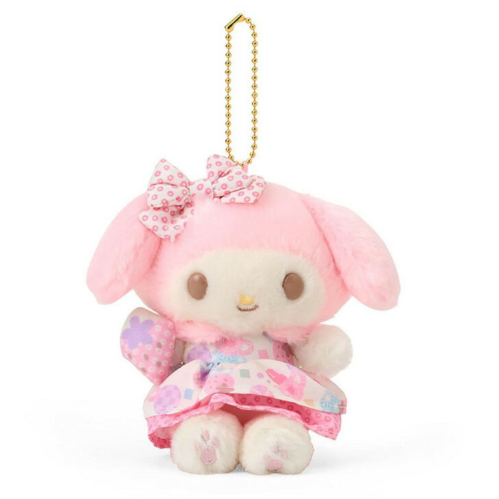 【震撼精品百貨】My Melody 美樂蒂~日本SANRIO三麗鷗 美樂蒂絨毛玩偶吊飾-和風圖案*03090