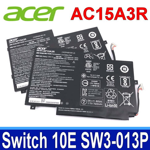ACER AP15A3R 4芯 原廠電池 Aspire Switch 10 SW3-013 10E SW3-013P 0