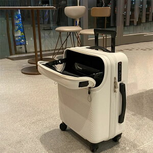 優樂悅~2022新款前置開口登機行李箱女小型20寸輕便拉桿皮箱24旅行箱男生