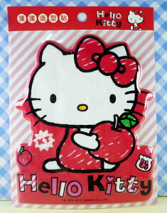 【震撼精品百貨】Hello Kitty 凱蒂貓 KITTY立體海綿貼紙-紅蘋果 震撼日式精品百貨