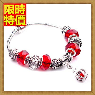 串珠手鍊 手環-水晶飾品歐美風格生日禮物皇冠流行配件71o31【獨家進口】【米蘭精品】