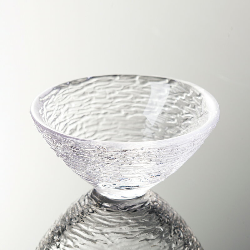 金邊玻璃小茶杯日式錘紋小號茶具品茗杯樹紋透明主人杯功夫茶單個 5