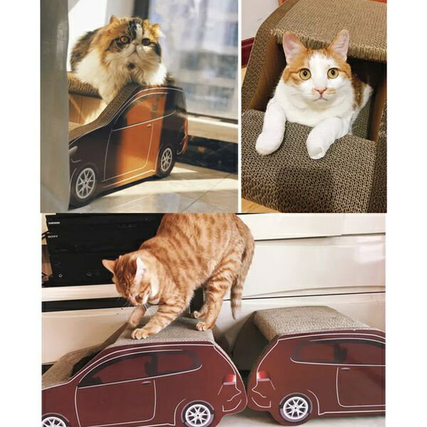 『台灣x現貨秒出』汽車造型 貓抓板 貓抓窩 瓦楞紙 貓咪磨爪 貓玩具