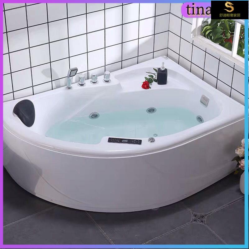 浴缸獨立浴缸壓克力浴缸超薄邊浴缸雙人浴缸壓克力獨立浴缸亞克力浴缸扇形獨立式家用成人靠墻三角弧形