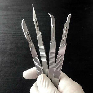 手動工具手術刀圓柄套裝刀柄實驗不銹鋼手術刀片無菌雙刃修甲