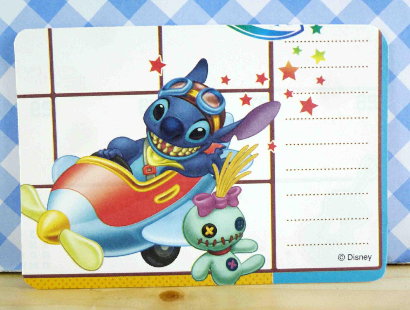 【震撼精品百貨】Stitch 星際寶貝史迪奇 卡片-開飛機 震撼日式精品百貨