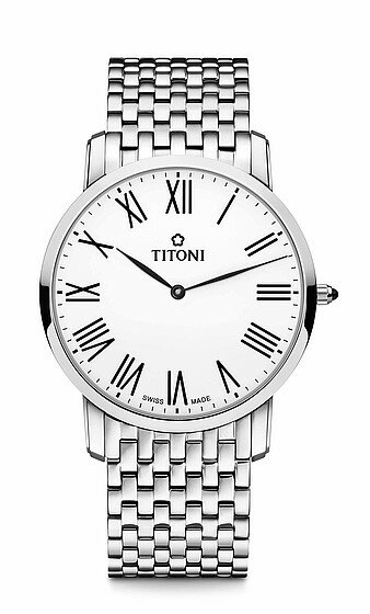 TITONI瑞士梅花錶纖薄系列TQ52918S-584簡約金屬時尚腕錶/銀38mm｜樂天全館特惠中★指定刷卡回饋10%