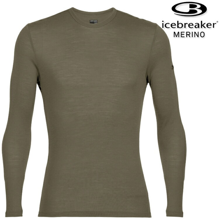 Icebreaker Everyday BF175 男款 圓領長袖上衣/美麗諾羊毛 104483 069 橄欖綠