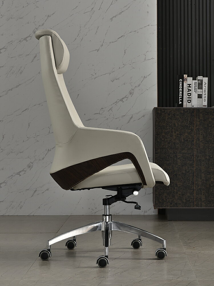 辦公室老板椅意式輕奢真皮電腦椅舒適久坐辦公椅商務總裁大班椅子
