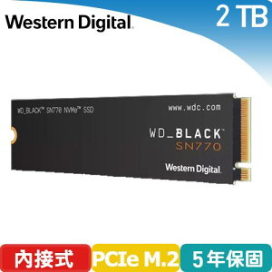 【最高22%回饋 5000點】WD 威騰 黑標 SN770 2TB NVMe M.2 PCIe SSD WDS200T3X0E