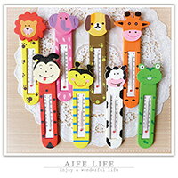 【aife life】多款可愛造型木質溫度計,有小磁鐵可吸在冰箱上