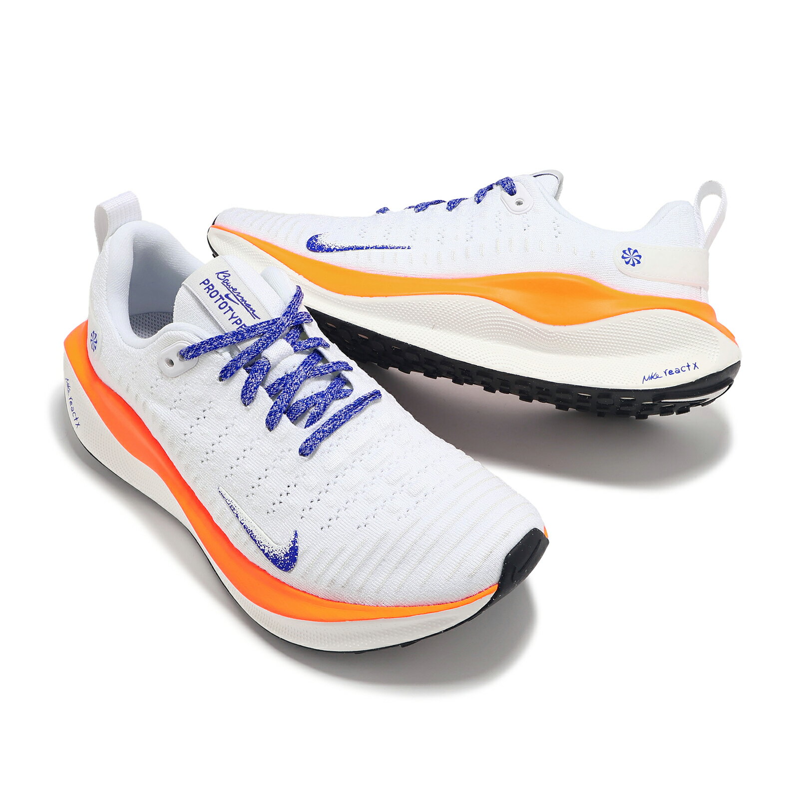 Nike 防潑水慢跑鞋 Reactx Infinity Run 4 Blueprint 女鞋 巴黎奧運 白 橘 HJ6649-900 6