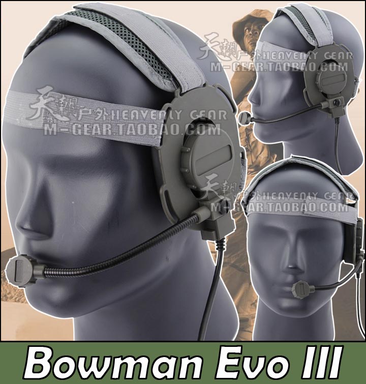 Bowman Evo III左右可調美式3代海豹特種兵單邊對講機戰術耳機FG