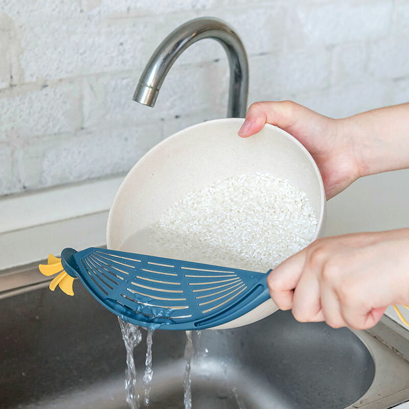 創意多功能廚房淘米器淘米勺神器家用洗米篩子便捷小工具瀝水器