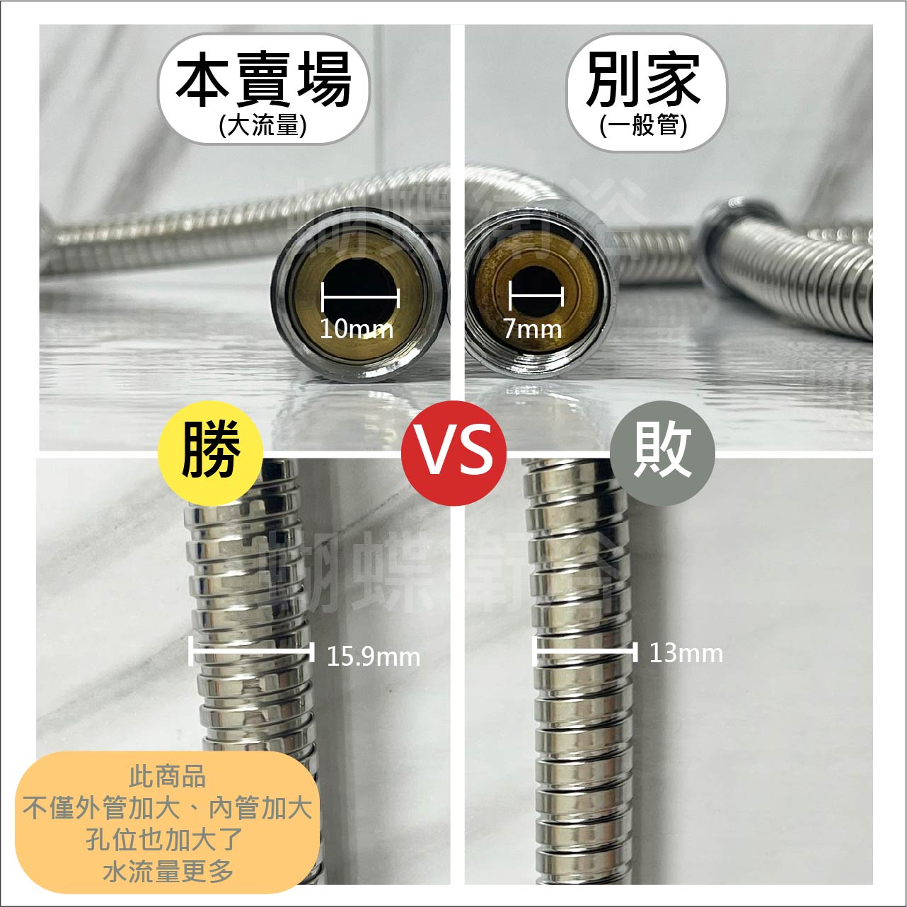 【台製沐浴軟管 超大流量】蓮蓬頭軟管.內孔10mm【領券滿額再折千11/30止】 4