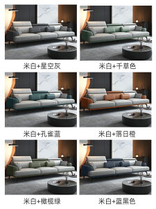 沙發小戶型客廳現代簡約三人位意式極簡布藝北歐新款科技布沙發