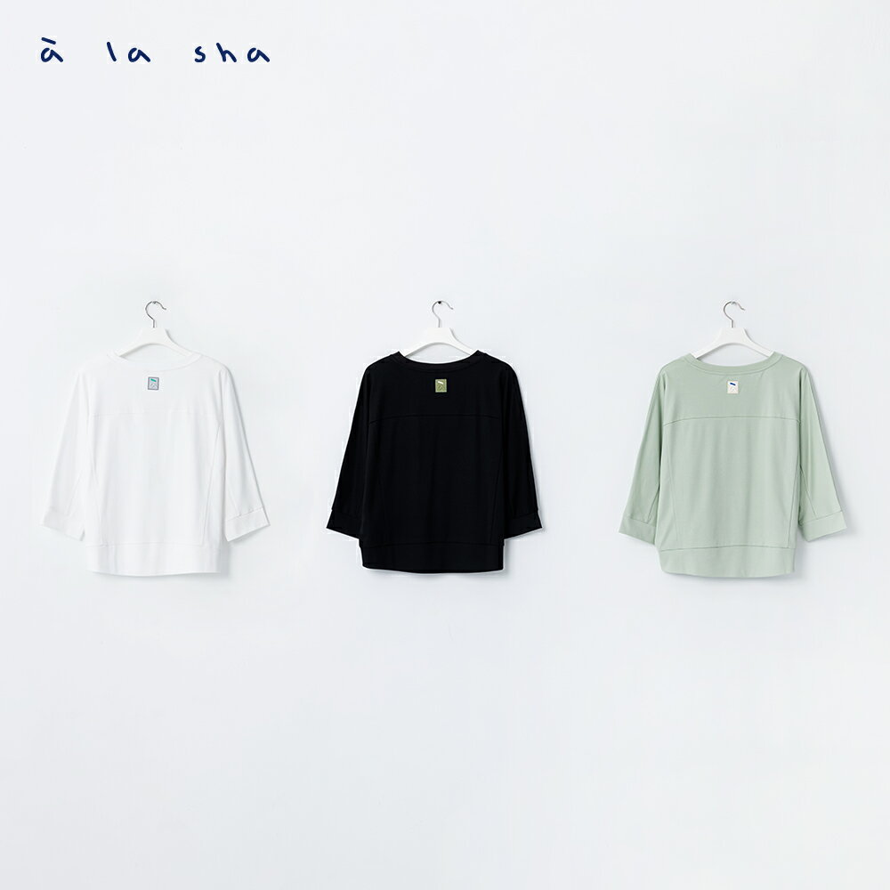 a la sha 立體繡花Logo連袖T 4