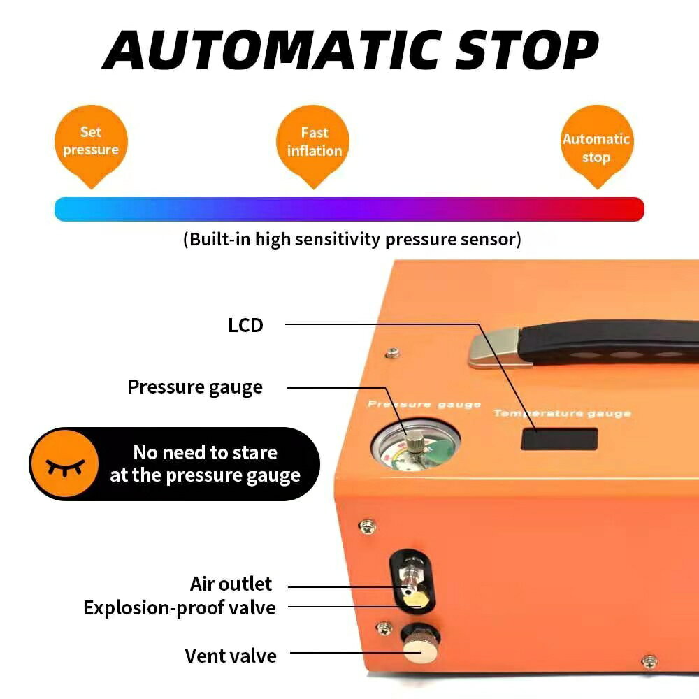 【可開發票】限時下殺 12伏車載高壓打氣泵30mpa110v高壓打氣機充氣泵30mpa高壓打氣筒40mpa 7