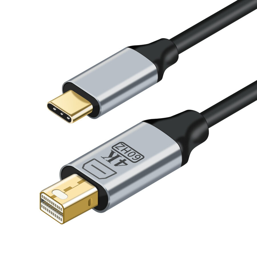 Type-c轉mini DP線筆記本電腦USB-C手機接口轉換DisplayPort顯示器投影儀HDMI戴爾適用于蘋果macbook筆記本 1